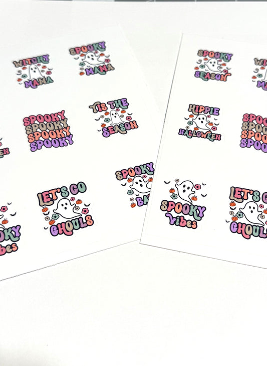 Spooky vibes ghost stickers