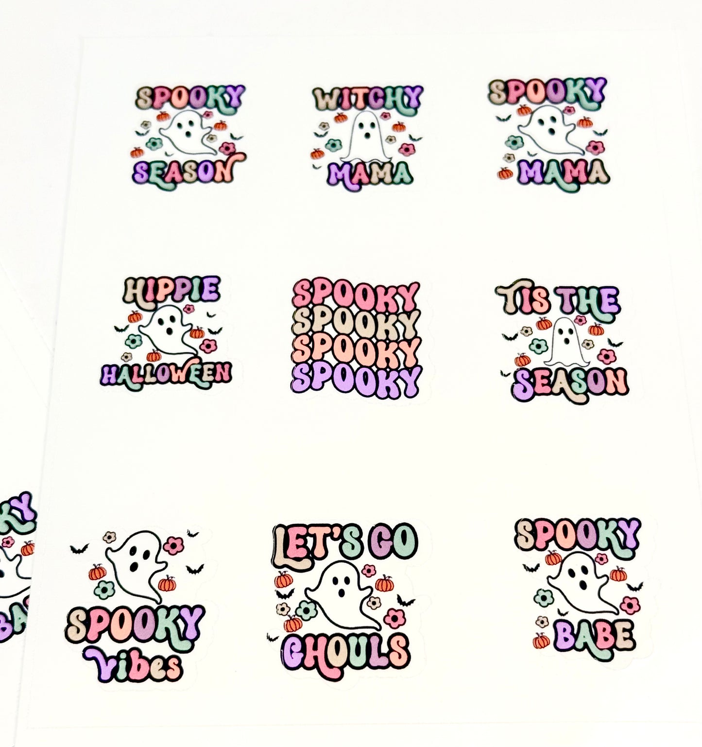 Spooky vibes ghost stickers