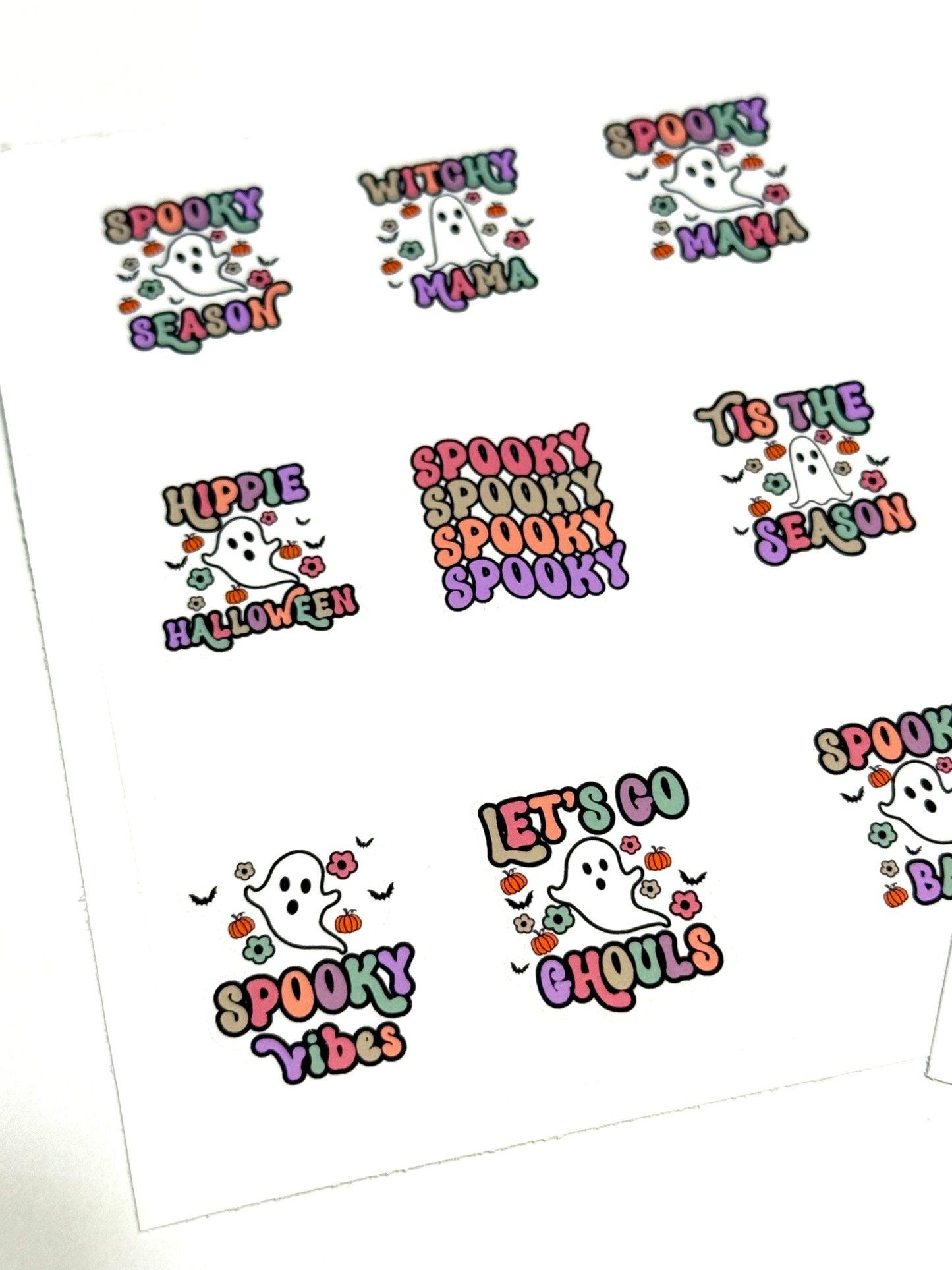 Spooky vibes ghost stickers