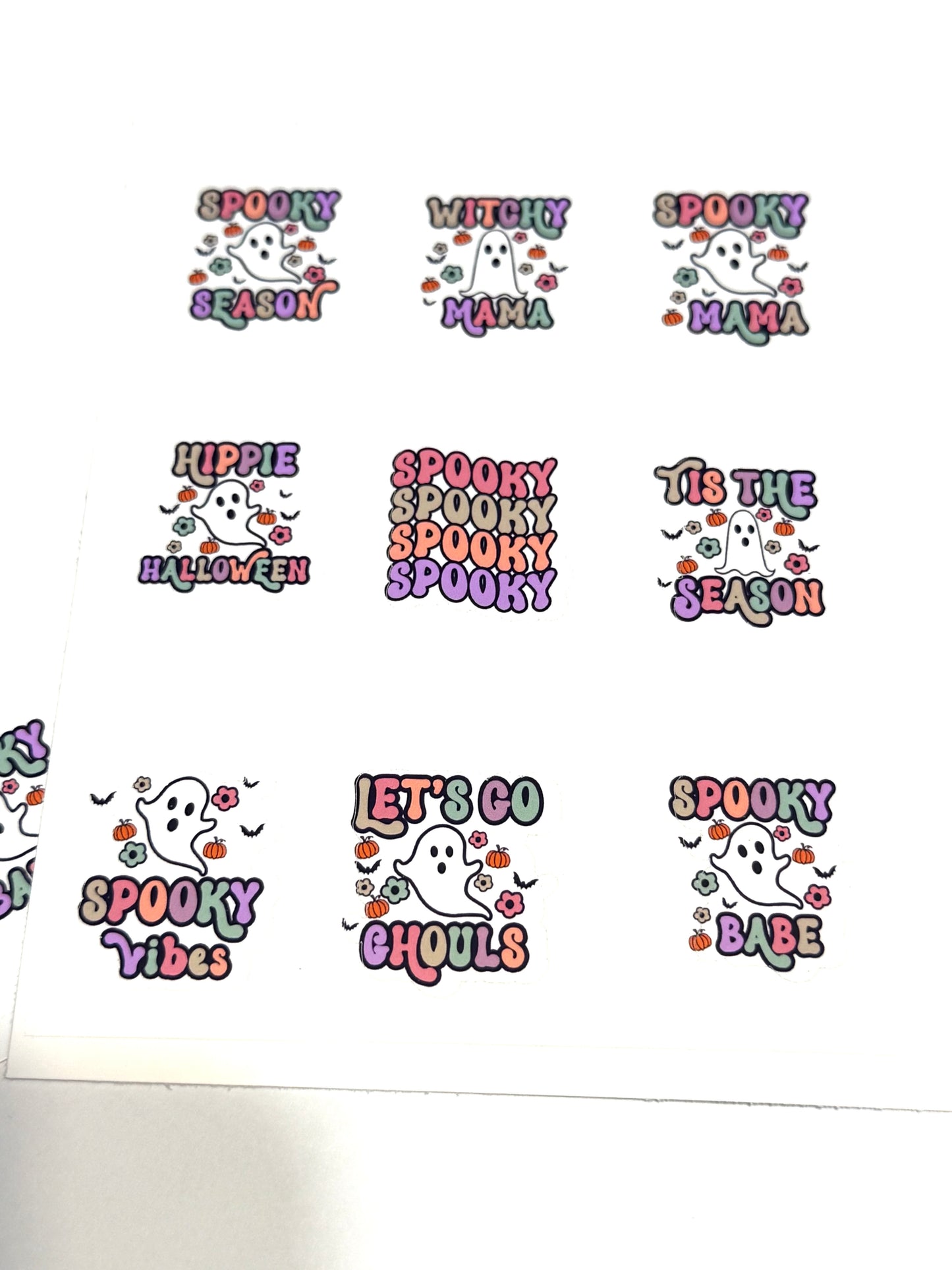 Spooky vibes ghost stickers