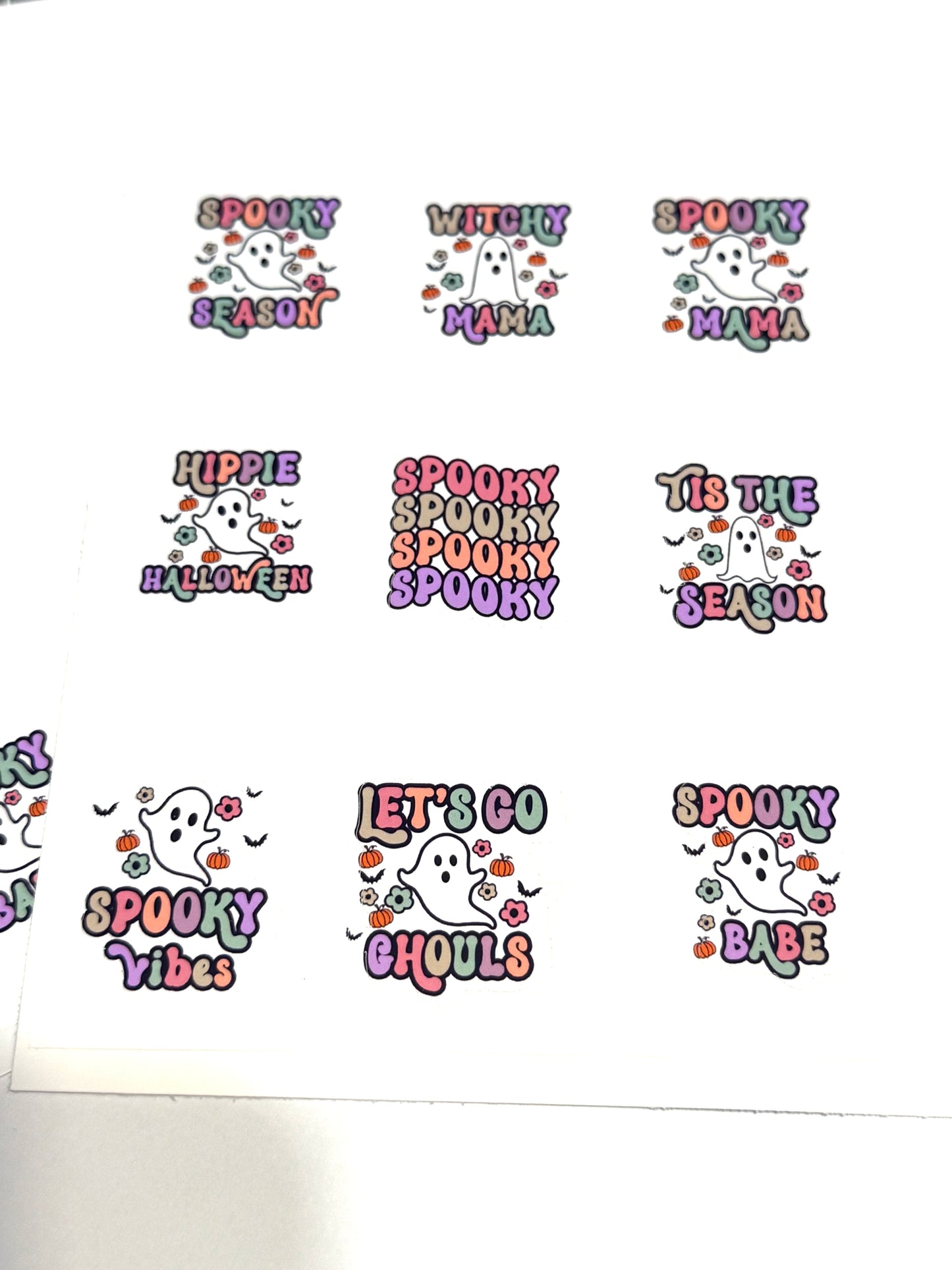 Spooky vibes ghost stickers