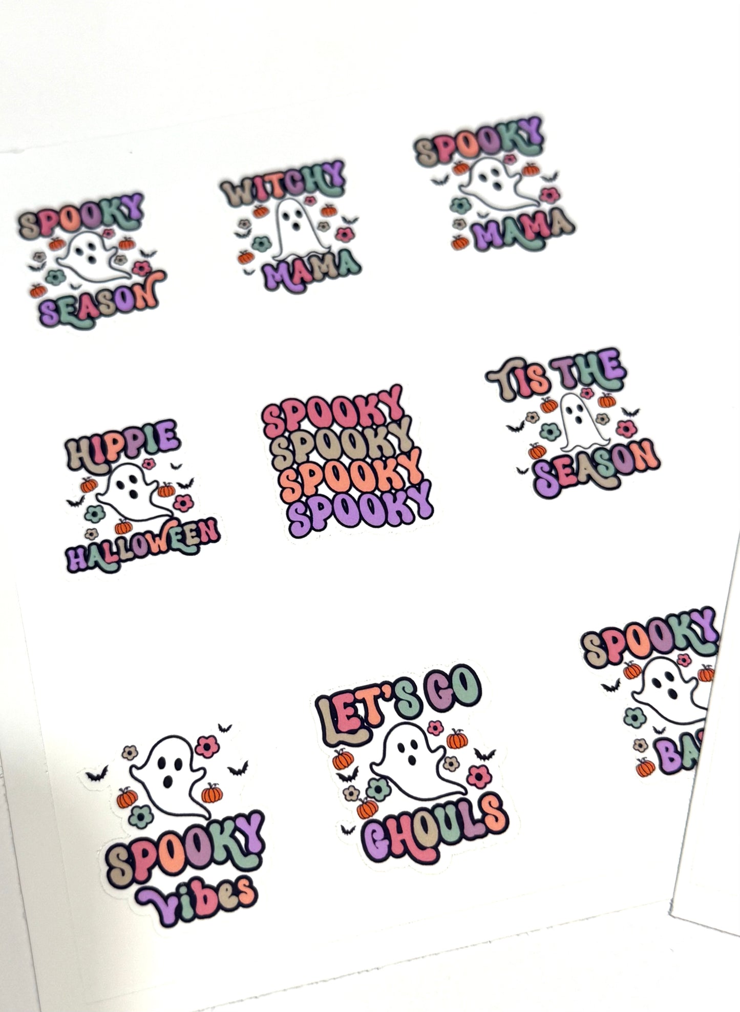 Spooky vibes ghost stickers