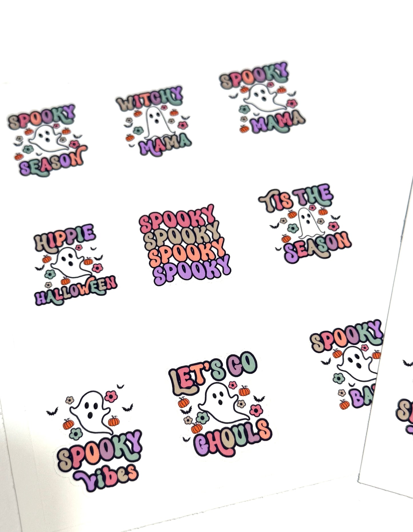 Spooky vibes ghost stickers