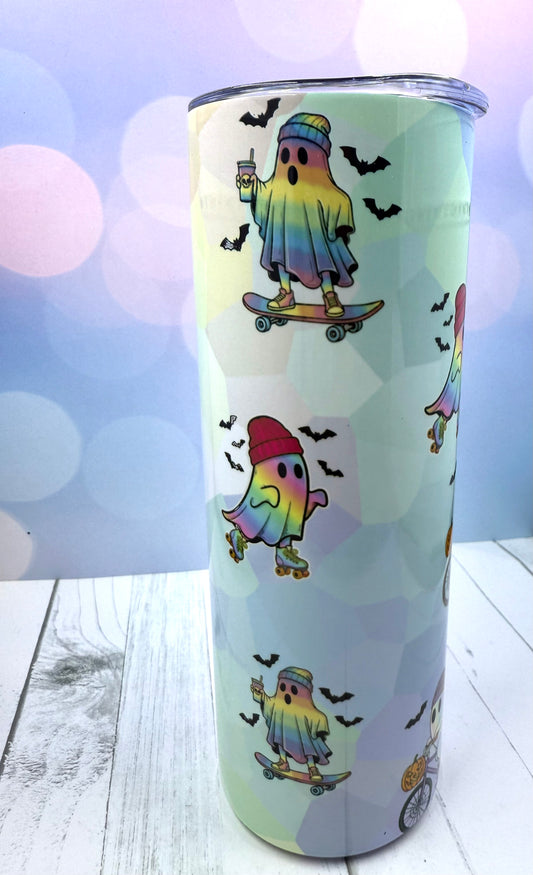 Skater Ghost Halloween 20 oz. Tumbler