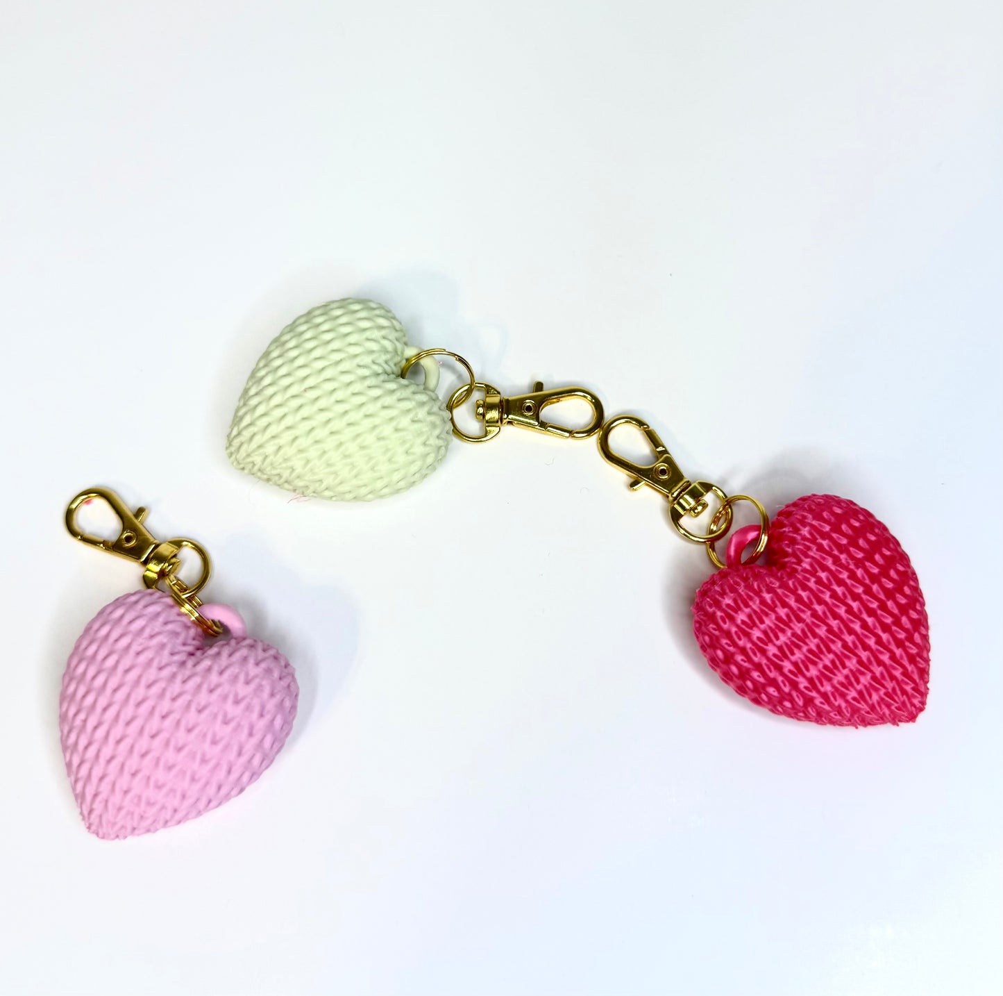Heart key chain crochet keychain