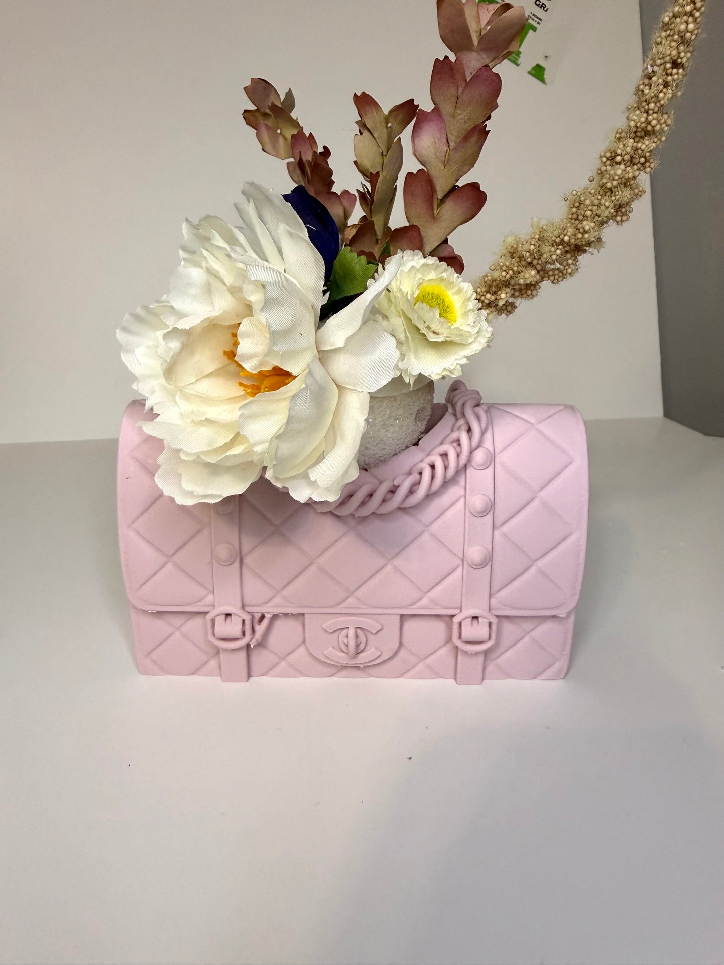 Small Pink makeup brush holder/marker/planter