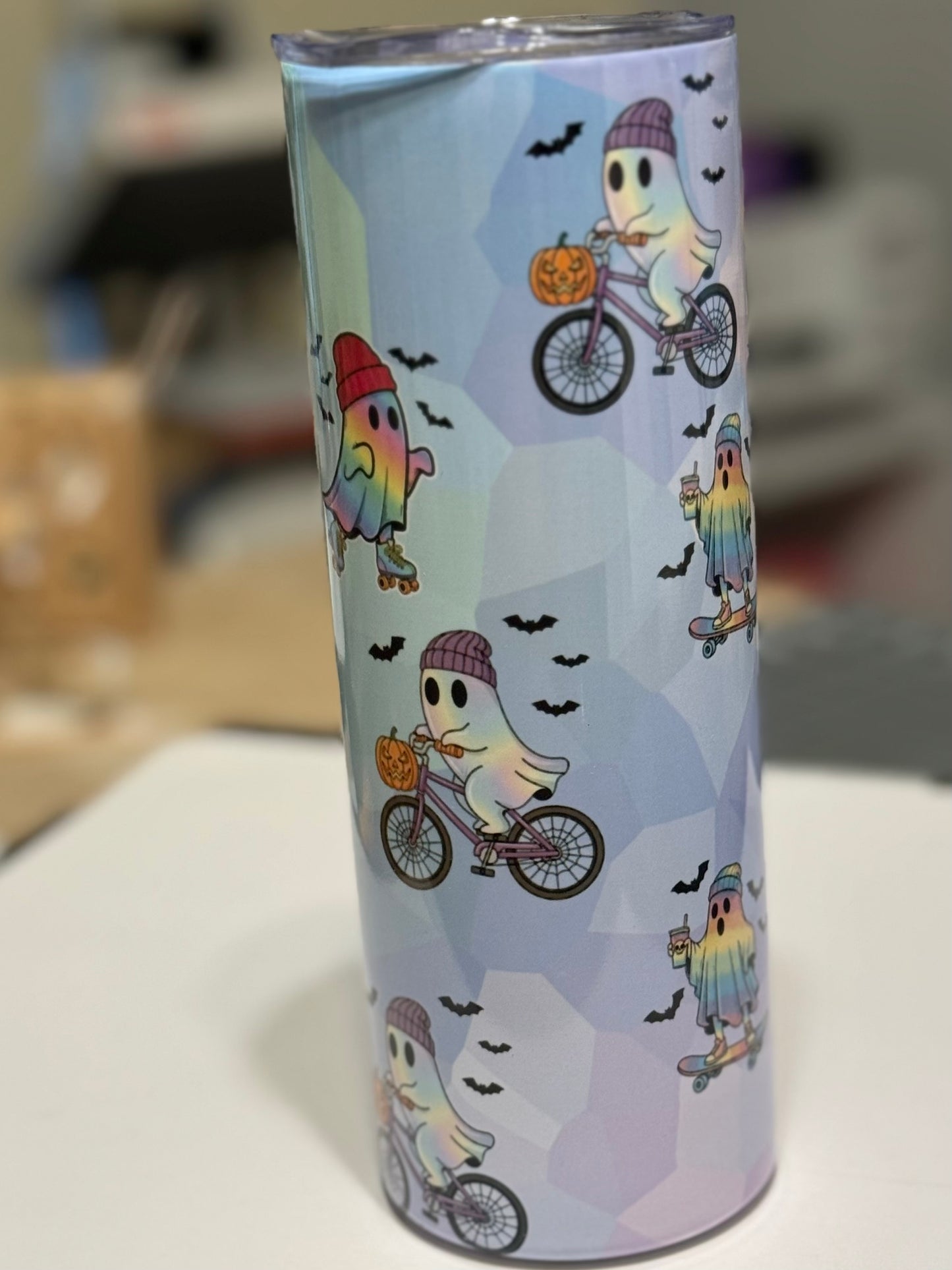 Skater Ghost Halloween 20 oz. Tumbler