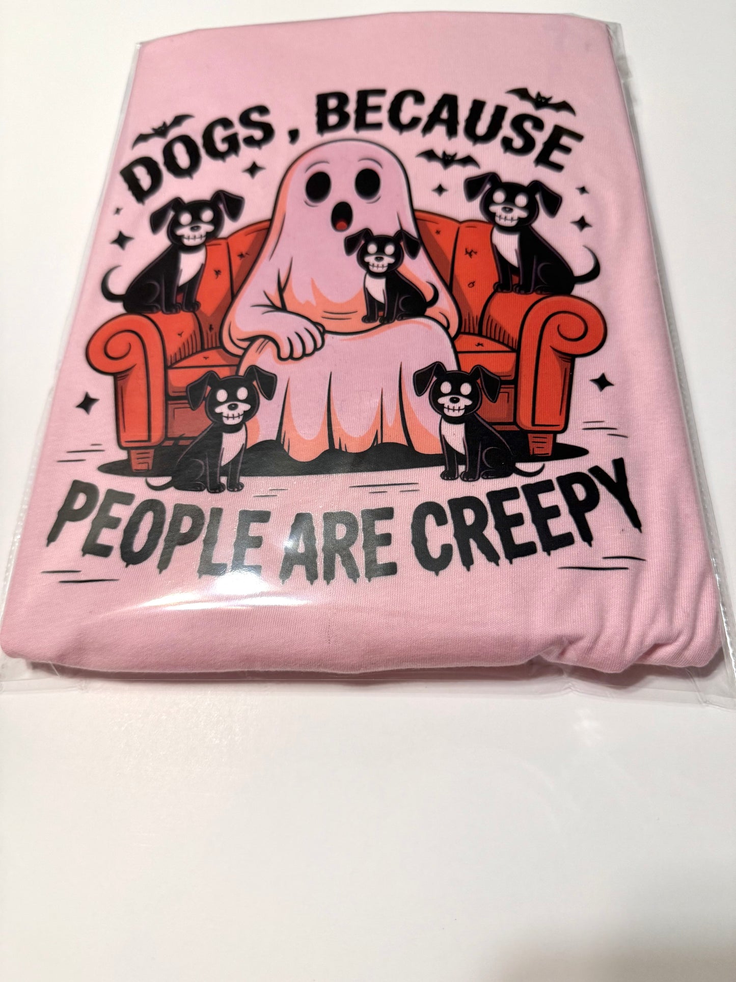 Dogs because people are creepy Ghost dogs t shirt, autumn dog t shirt