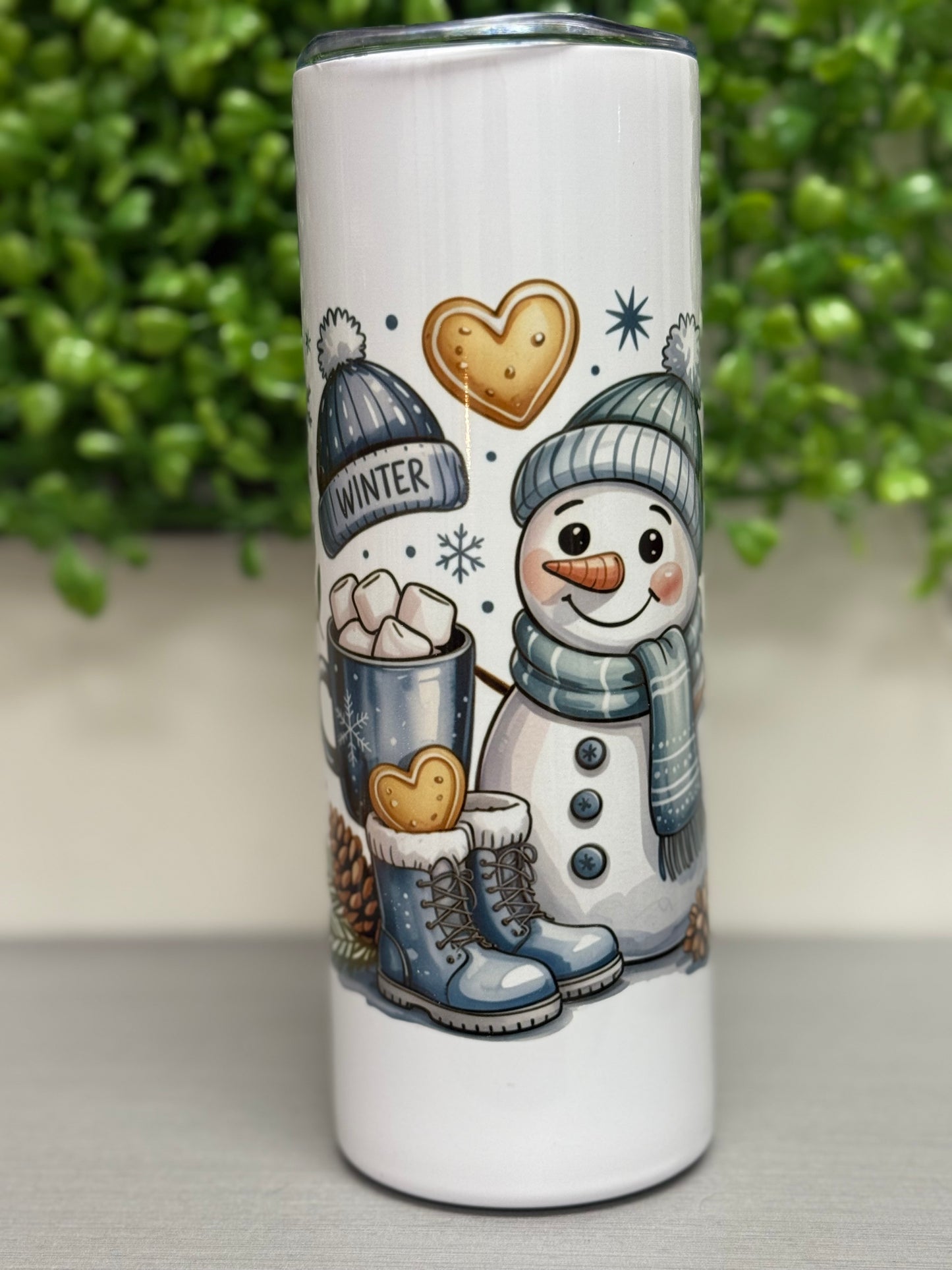 Frosty The snow man Blue  20 oz. Winter tumbler