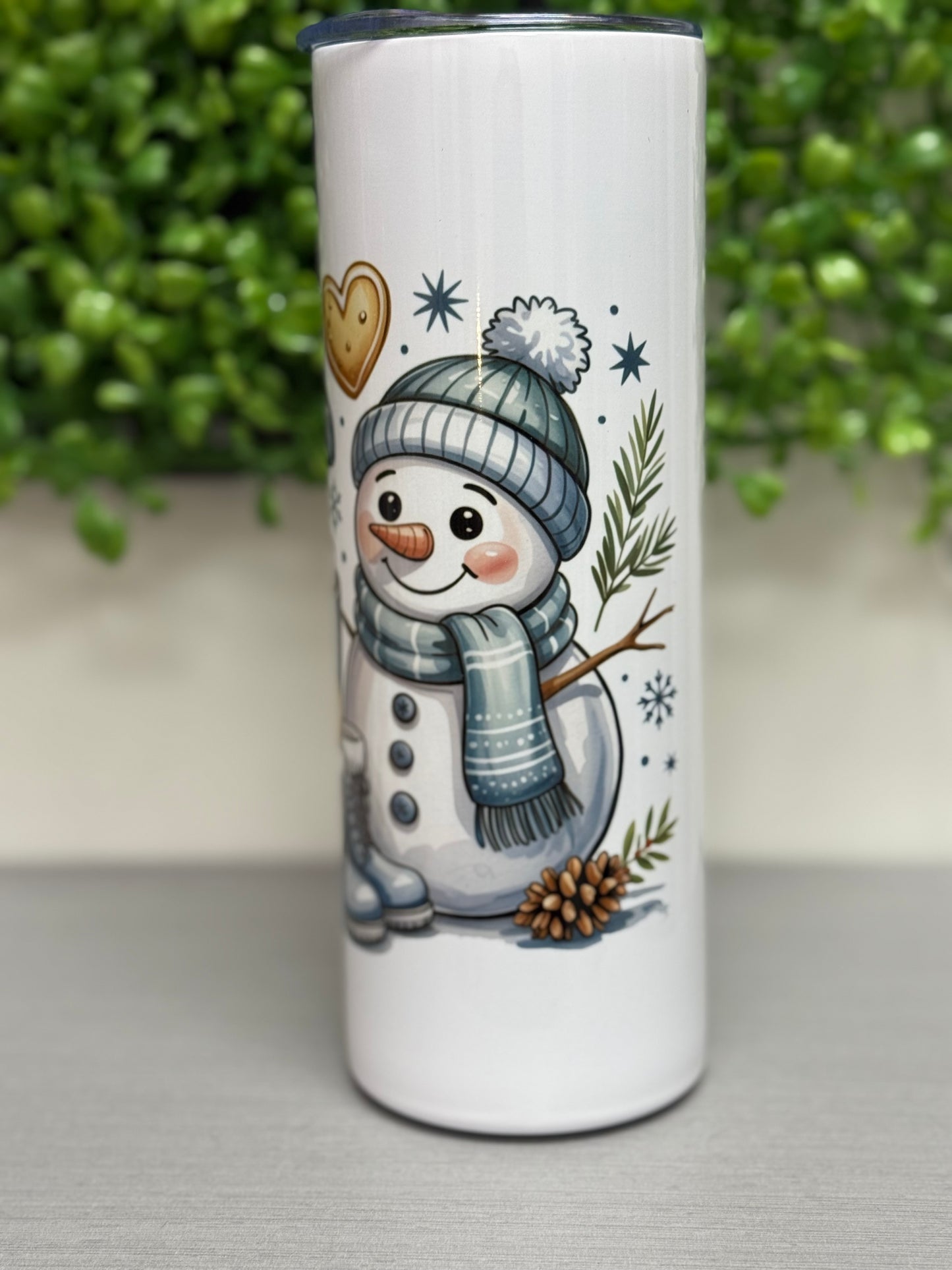 Frosty The snow man Blue  20 oz. Winter tumbler