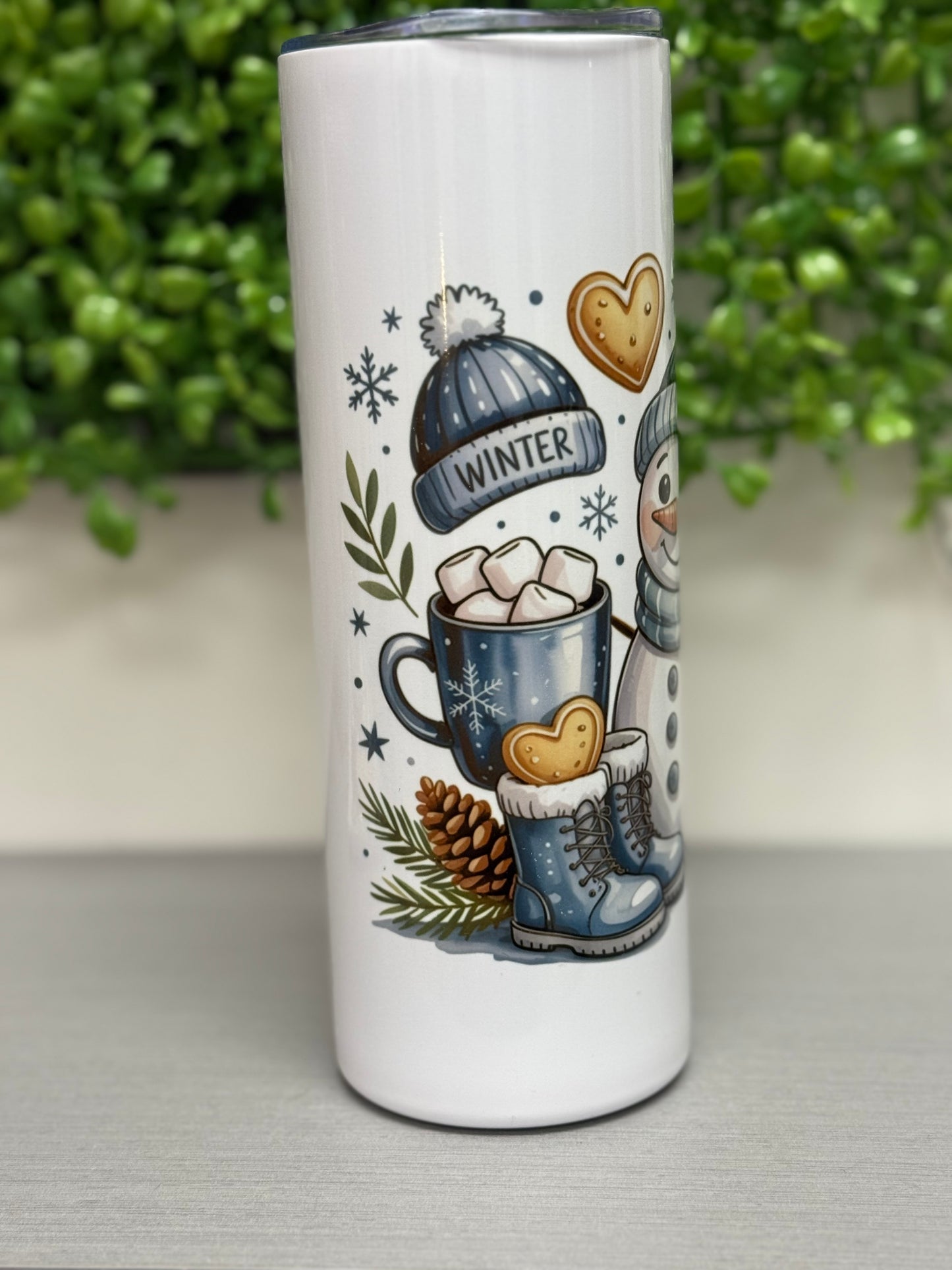 Frosty The snow man Blue  20 oz. Winter tumbler