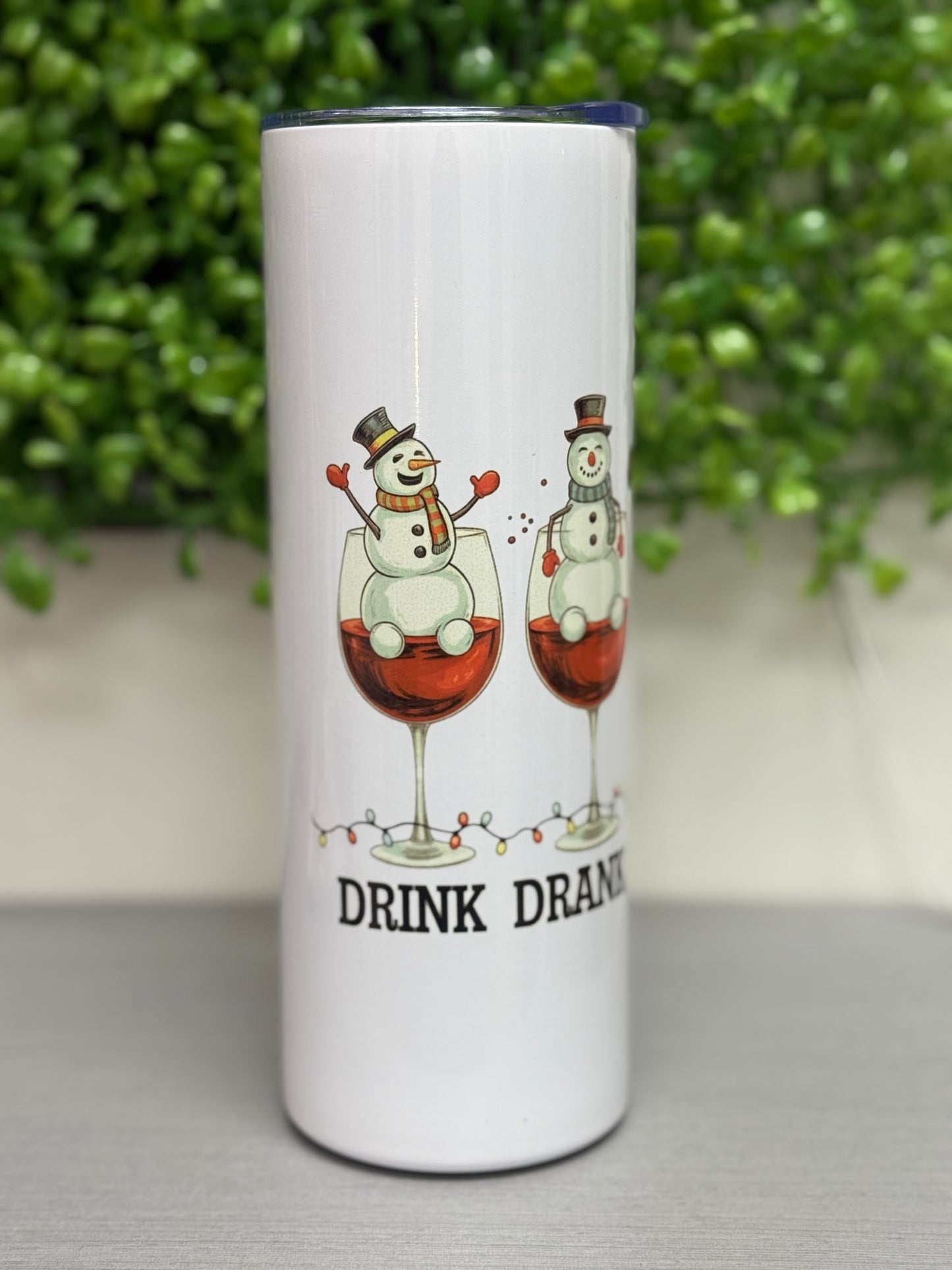 Drink, Drank, Drunk snowman 20 oz. tumbler