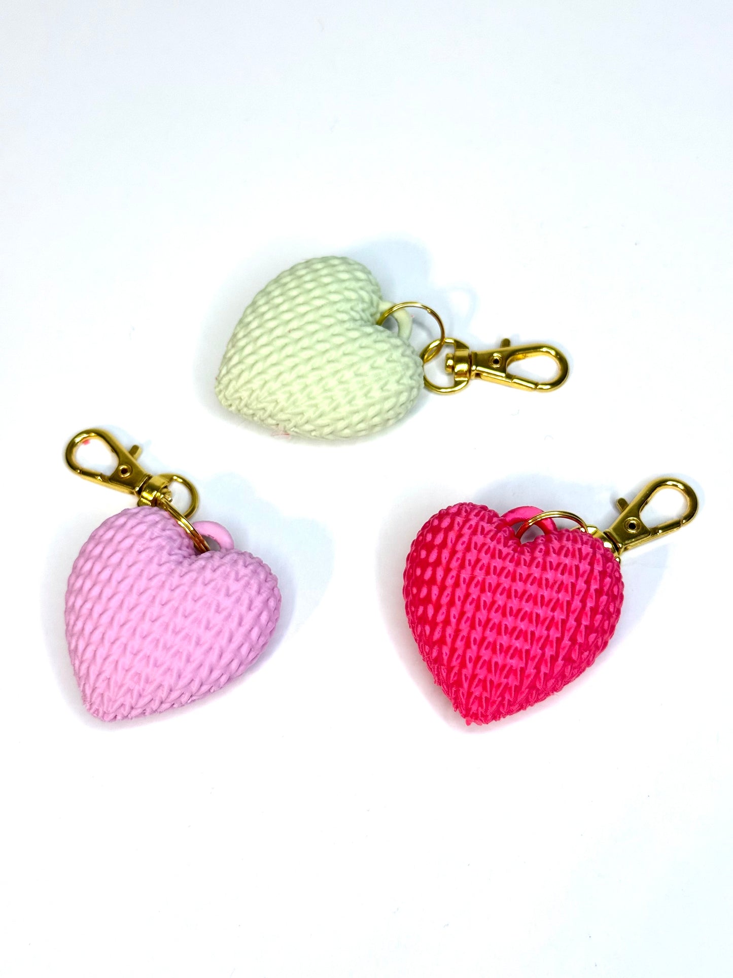 Heart key chain crochet  keychain