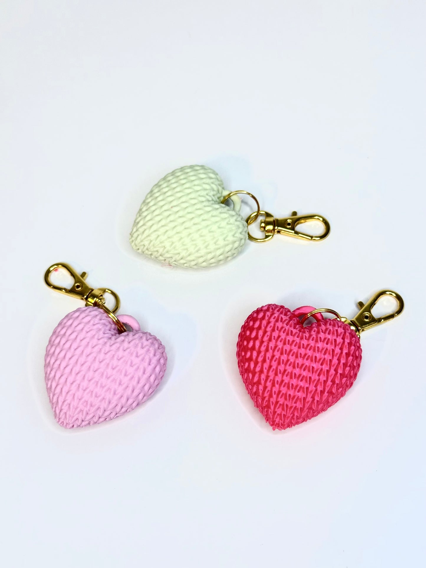 Heart key chain crochet  keychain