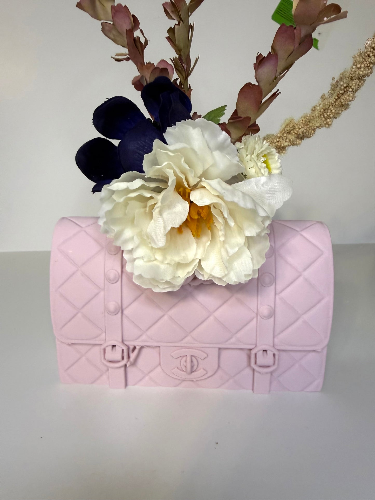 Small Pink makeup brush holder/marker/planter